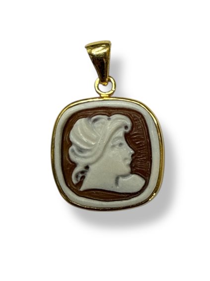 Pendant Mandile 1922 Woman Cammei  in Silver Conchiglia 2MCICM192 - 2MCICM192